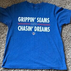 Blue Kids Shirt with Graphic Print